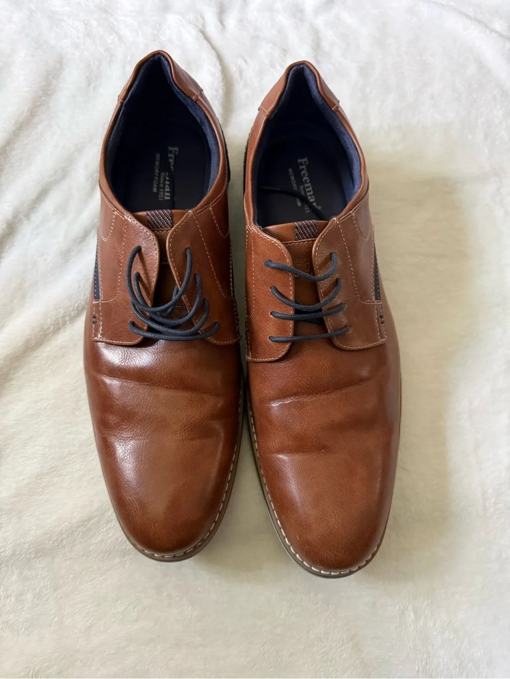 Men's Brown Leather Lace-Up Dress Shoes